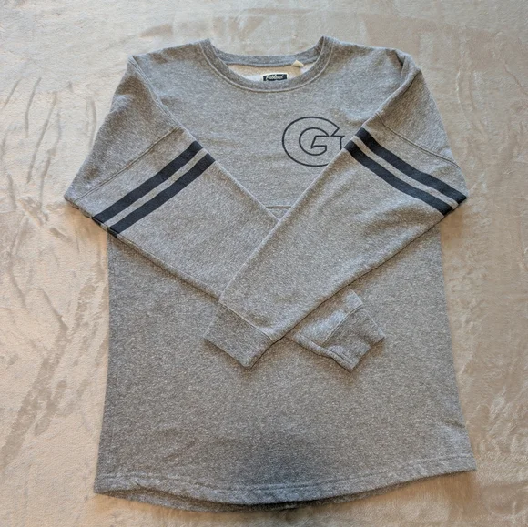 League Collegiate Georgetown Long Sleeve Spirit Jersey Triblend Hoyas Large - Picture 2 of 8